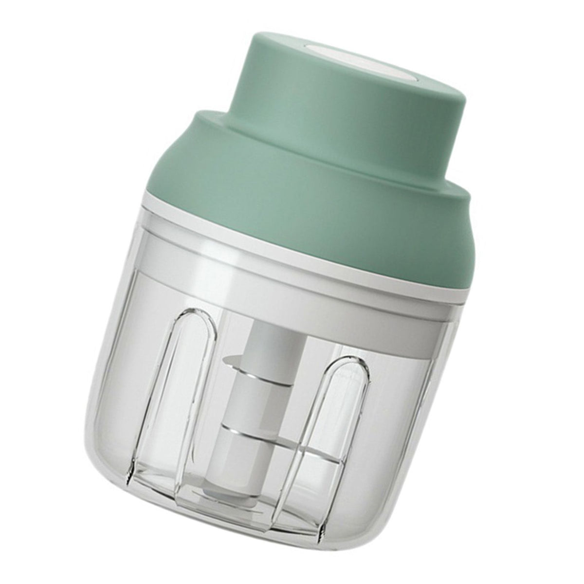 Electric Garlic Chopper USB Charging Cordless 3 Blades Garlic Masher Machine for Seasonings Meat Food Supplement Green