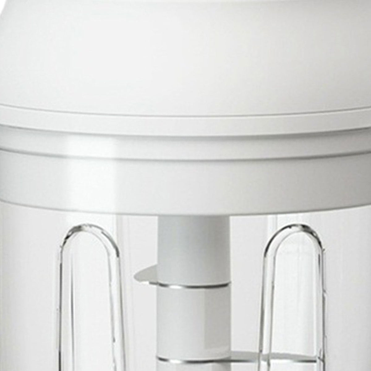 Electric Garlic Chopper USB Charging Cordless 3 Blades Garlic Masher Machine for Seasonings Meat Food Supplement White