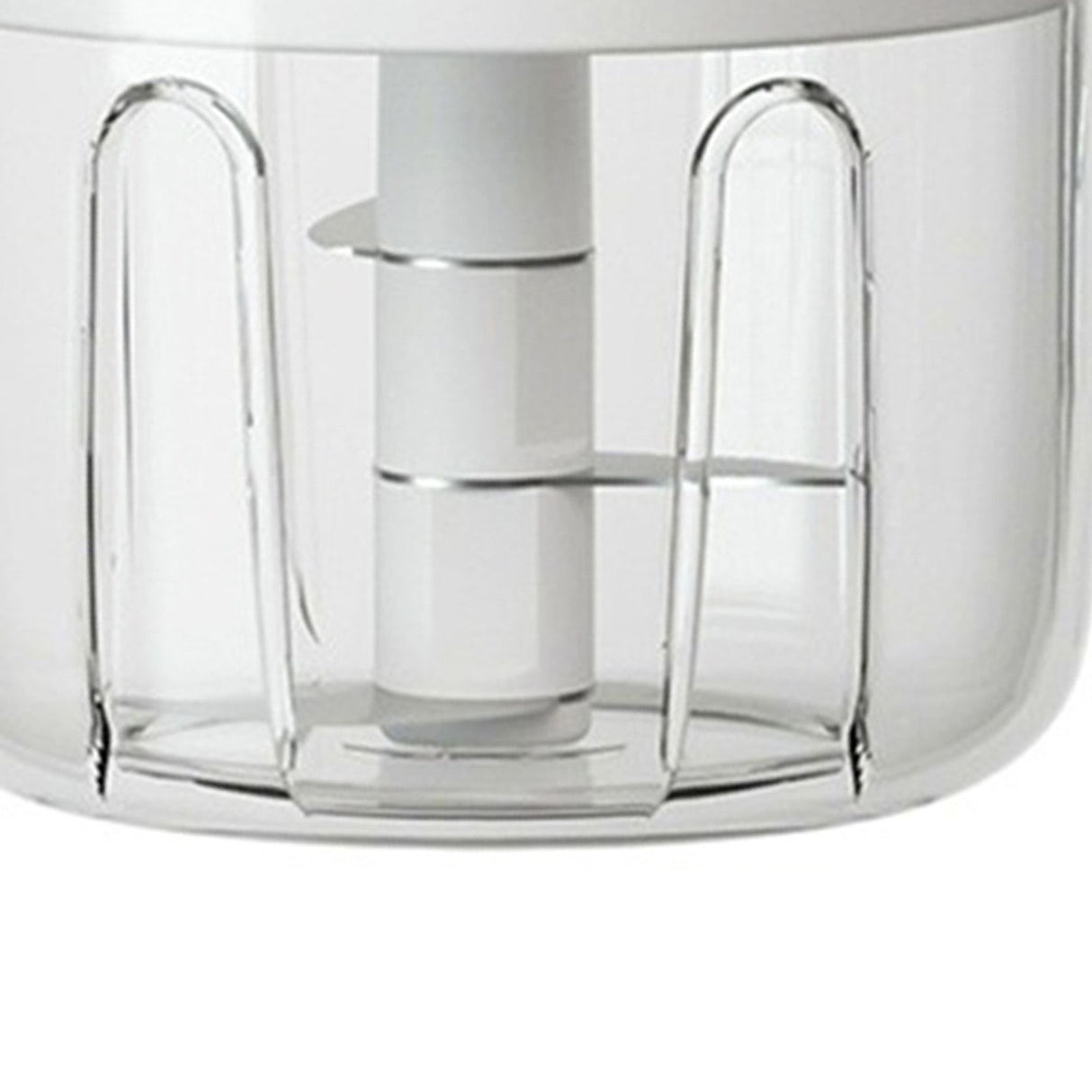 Electric Garlic Chopper USB Charging Cordless 3 Blades Garlic Masher Machine for Seasonings Meat Food Supplement White