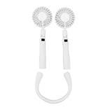 Neck Fan 3 Gear Angle Adjustment LCD Display USB Rechargeable Mini Portable Handheld Neck Hanging Fan - Low Angle
