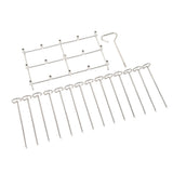 Skewer Stand Fryer Grill Rack Set Stainless Steel Vertical BBQ Grill Rack Round Rotating Fryer Stand for Ninja DZ201 Foodi 8 Quart