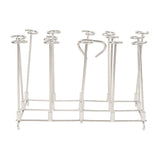 Skewer Stand Fryer Grill Rack Set Stainless Steel Vertical BBQ Grill Rack Round Rotating Fryer Stand for Ninja DZ201 Foodi 8 Quart