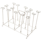Skewer Stand Fryer Grill Rack Set Stainless Steel Vertical BBQ Grill Rack Round Rotating Fryer Stand for Ninja DZ201 Foodi 8 Quart