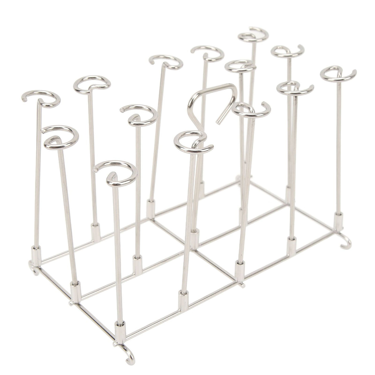 Skewer Stand Fryer Grill Rack Set Stainless Steel Vertical BBQ Grill Rack Round Rotating Fryer Stand for Ninja DZ201 Foodi 8 Quart