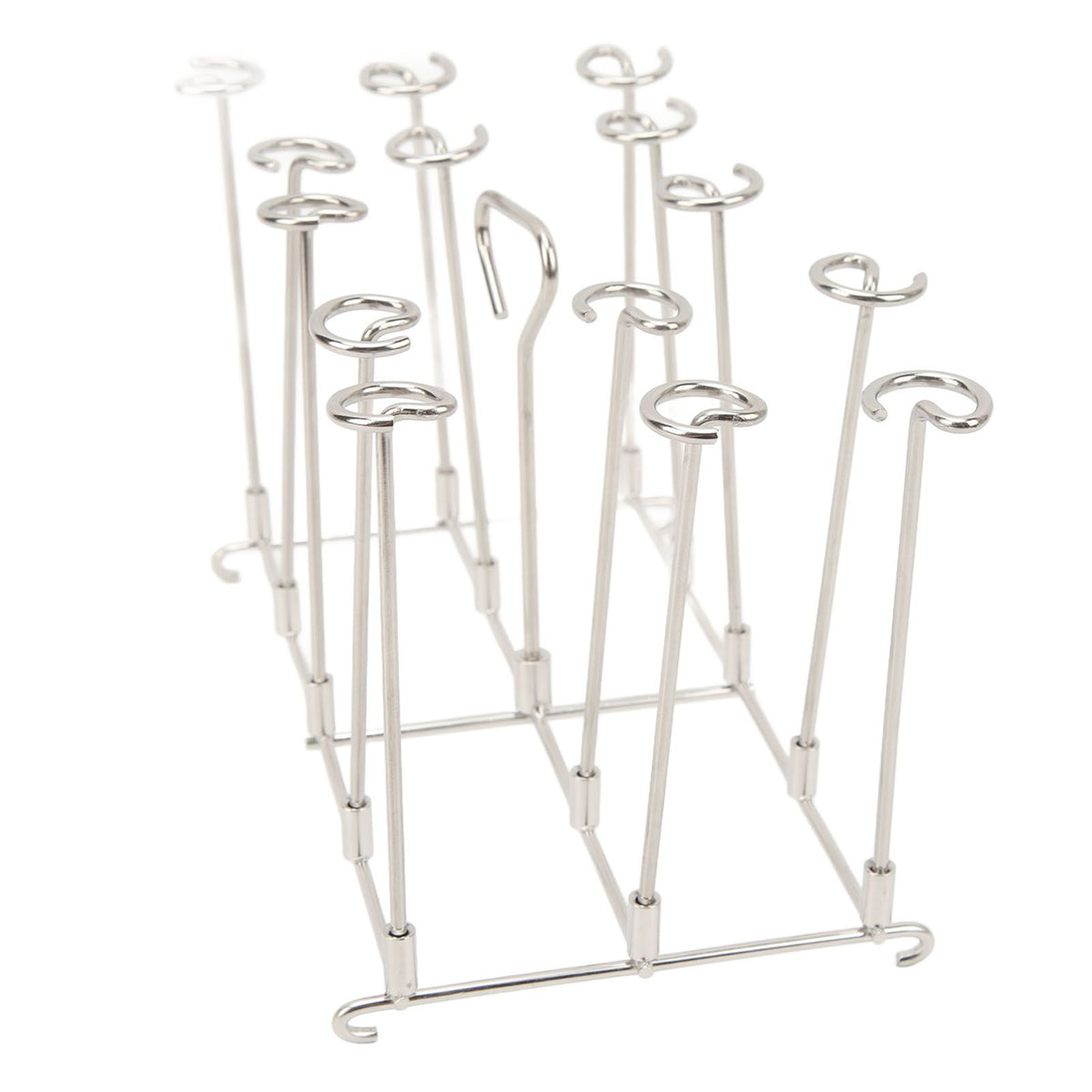 Skewer Stand Fryer Grill Rack Set Stainless Steel Vertical BBQ Grill Rack Round Rotating Fryer Stand for Ninja DZ201 Foodi 8 Quart