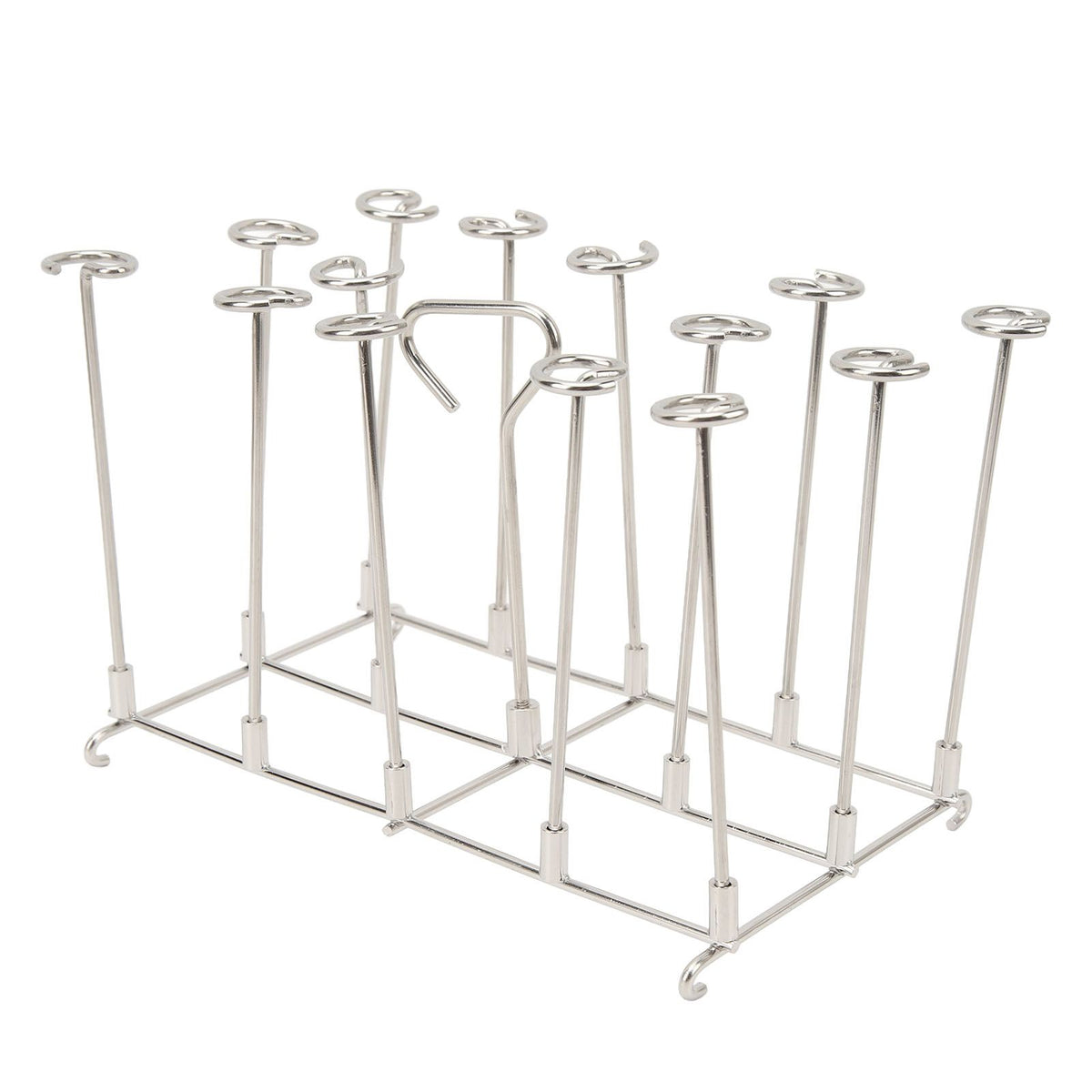Skewer Stand Fryer Grill Rack Set Stainless Steel Vertical BBQ Grill Rack Round Rotating Fryer Stand for Ninja DZ201 Foodi 8 Quart