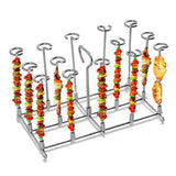 Skewer Stand Fryer Grill Rack Set Stainless Steel Vertical BBQ Grill Rack Round Rotating Fryer Stand for Ninja DZ201 Foodi 8 Quart