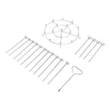 Skewer Stand Racks Stainless Steel Grilling Skewer Stand for Ninja Foodi Fryer 8QT