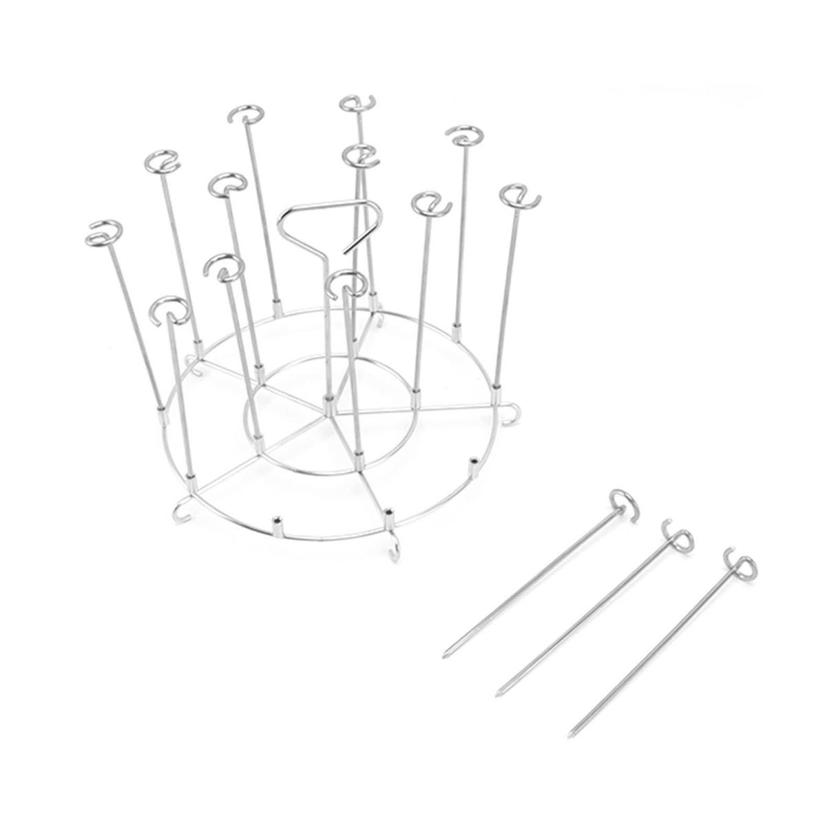 Skewer Stand Racks Stainless Steel Grilling Skewer Stand for Ninja Foodi Fryer 8QT