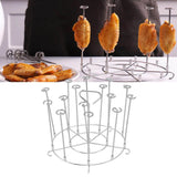 Skewer Stand Racks Stainless Steel Grilling Skewer Stand for Ninja Foodi Fryer 8QT