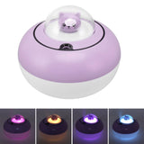 Mini Humidifier Cute Cat Sculpture Portable Quiet Desktop Air Humidifier for Home Office USB Plug in Purple - Extra Image