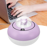 Mini Humidifier Cute Cat Sculpture Portable Quiet Desktop Air Humidifier for Home Office USB Plug in Purple - Extra Image