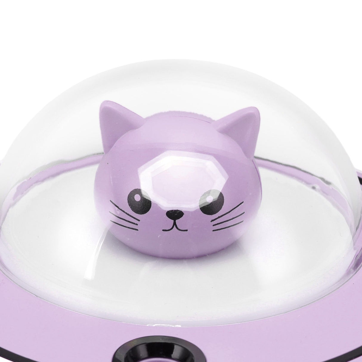 Mini Humidifier Cute Cat Sculpture Portable Quiet Desktop Air Humidifier for Home Office USB Plug in Purple