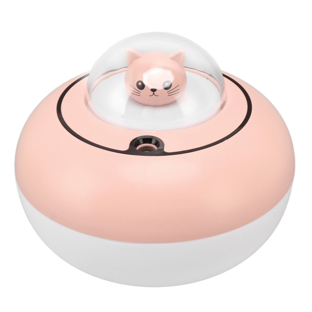Mini Humidifier Cute Cat Sculpture Portable Quiet Desktop Air Humidifier for Home Office USB Plug in Pink