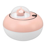 Mini Humidifier Cute Cat Sculpture Portable Quiet Desktop Air Humidifier for Home Office USB Plug in Pink - Close-Up Angle