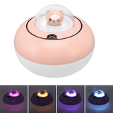 Mini Humidifier Cute Cat Sculpture Portable Quiet Desktop Air Humidifier for Home Office USB Plug in Pink - Extra Image