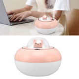 Mini Humidifier Cute Cat Sculpture Portable Quiet Desktop Air Humidifier for Home Office USB Plug in Pink