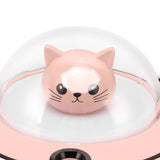 Mini Humidifier Cute Cat Sculpture Portable Quiet Desktop Air Humidifier for Home Office USB Plug in Pink