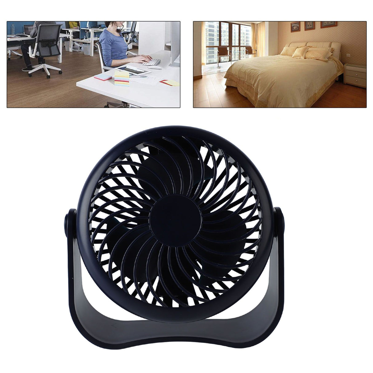 Small Desk Fan 3 Gear Wind Speeds Mute Rechargeable Summer Usb Mini Fan for Home Bedroom