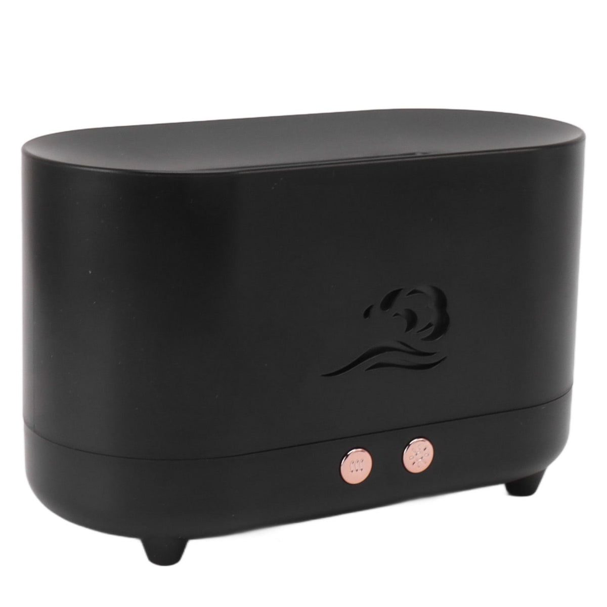 Simulation Flame Aromatherapy Machine Black 225ml 35DB USB Flame Air Diffuser for Coffee Shop Home