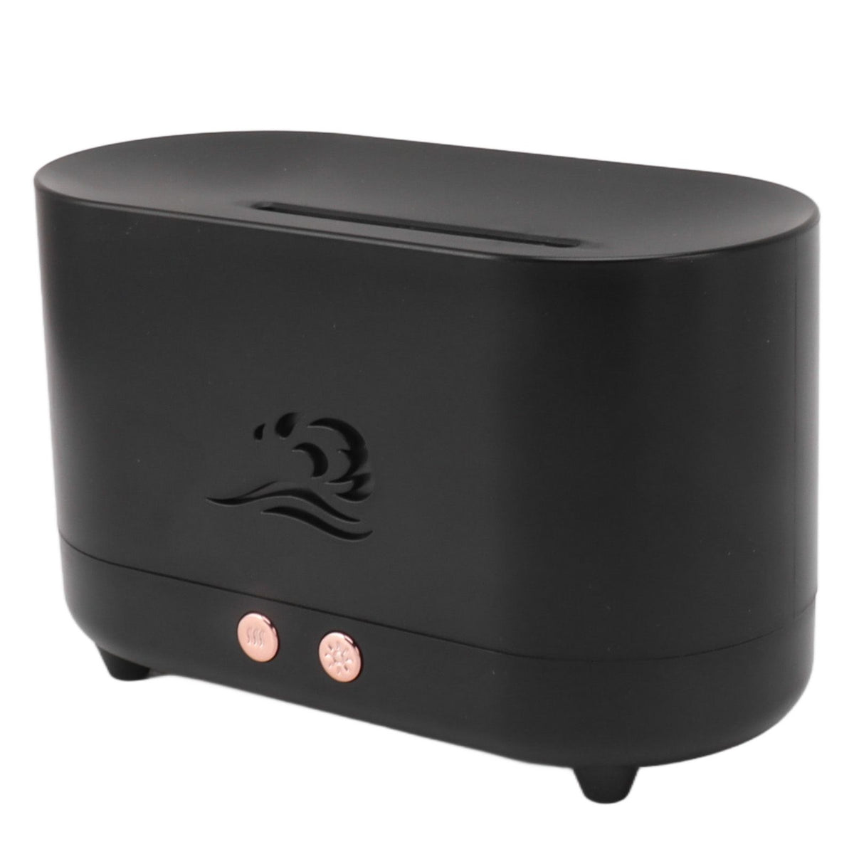 Simulation Flame Aromatherapy Machine Black 225ml 35DB USB Flame Air Diffuser for Coffee Shop Home