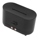Simulation Flame Aromatherapy Machine Black 225ml 35DB USB Flame Air Diffuser for Coffee Shop Home - Rear View