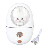 Cute Animal Facial Mist Sprayer USB Rechargeable Mini Eye Face Humidifier for Travelling 35ml 500mah White