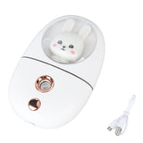 Cute Animal Facial Mist Sprayer USB Rechargeable Mini Eye Face Humidifier for Travelling 35ml 500mah White - Front View