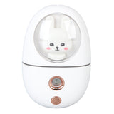 Cute Animal Facial Mist Sprayer USB Rechargeable Mini Eye Face Humidifier for Travelling 35ml 500mah White