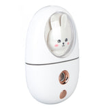 Cute Animal Facial Mist Sprayer USB Rechargeable Mini Eye Face Humidifier for Travelling 35ml 500mah White