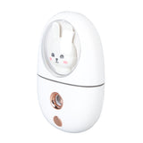 Cute Animal Facial Mist Sprayer USB Rechargeable Mini Eye Face Humidifier for Travelling 35ml 500mah White - Rear View