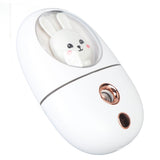 Cute Animal Facial Mist Sprayer USB Rechargeable Mini Eye Face Humidifier for Travelling 35ml 500mah White