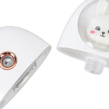Cute Animal Facial Mist Sprayer USB Rechargeable Mini Eye Face Humidifier for Travelling 35ml 500mah White