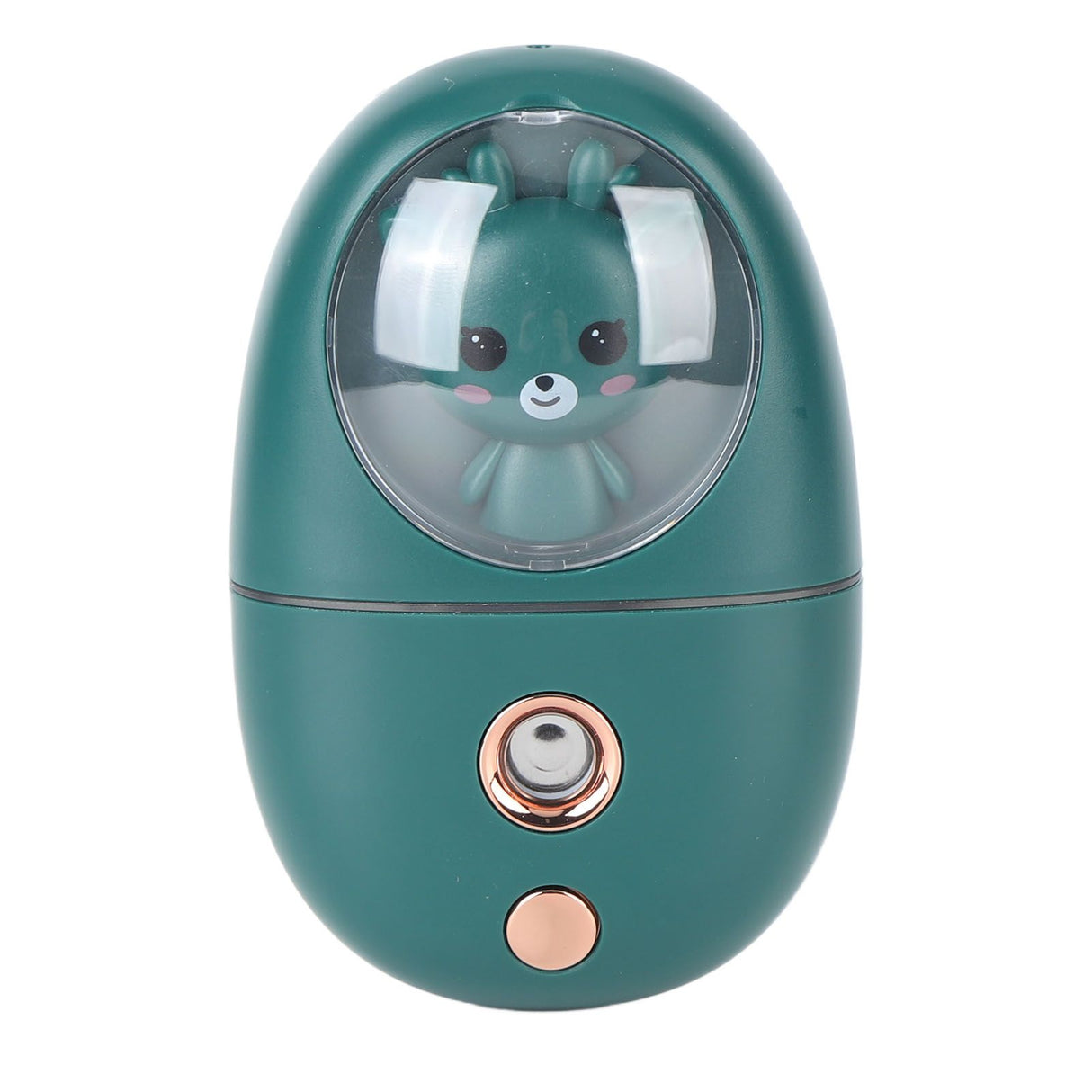 Cute Animal Facial Mist Sprayer USB Rechargeable Mini Eye Face Humidifier for Travelling 35ml 500mah Green