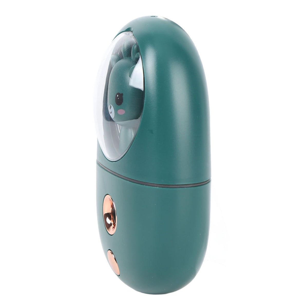 Cute Animal Facial Mist Sprayer USB Rechargeable Mini Eye Face Humidifier for Travelling 35ml 500mah Green