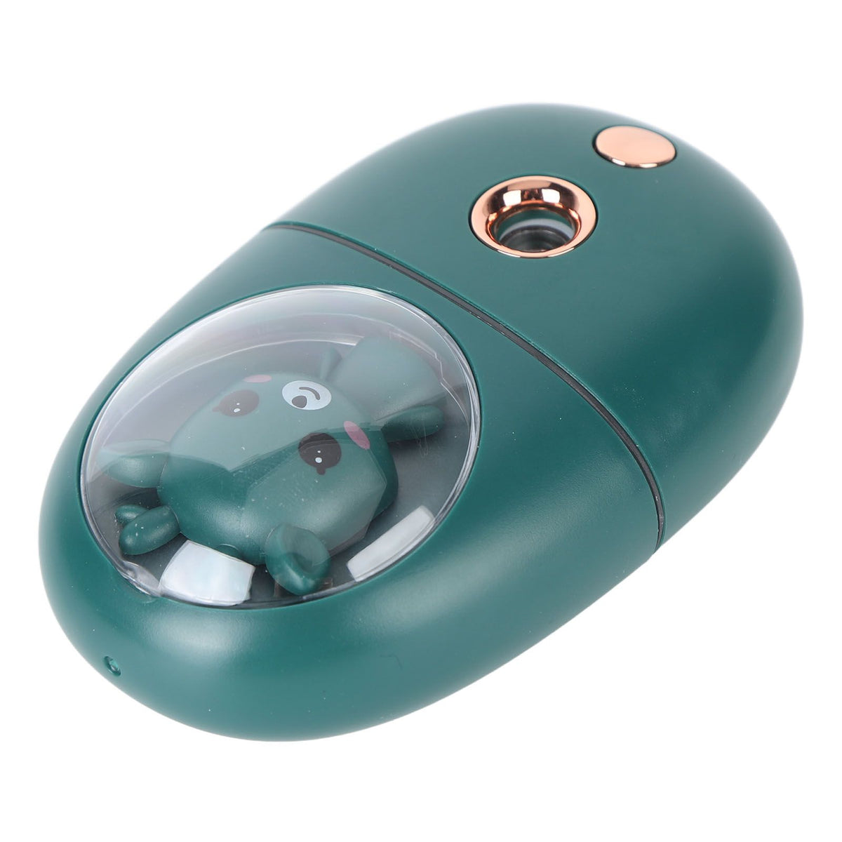 Cute Animal Facial Mist Sprayer USB Rechargeable Mini Eye Face Humidifier for Travelling 35ml 500mah Green