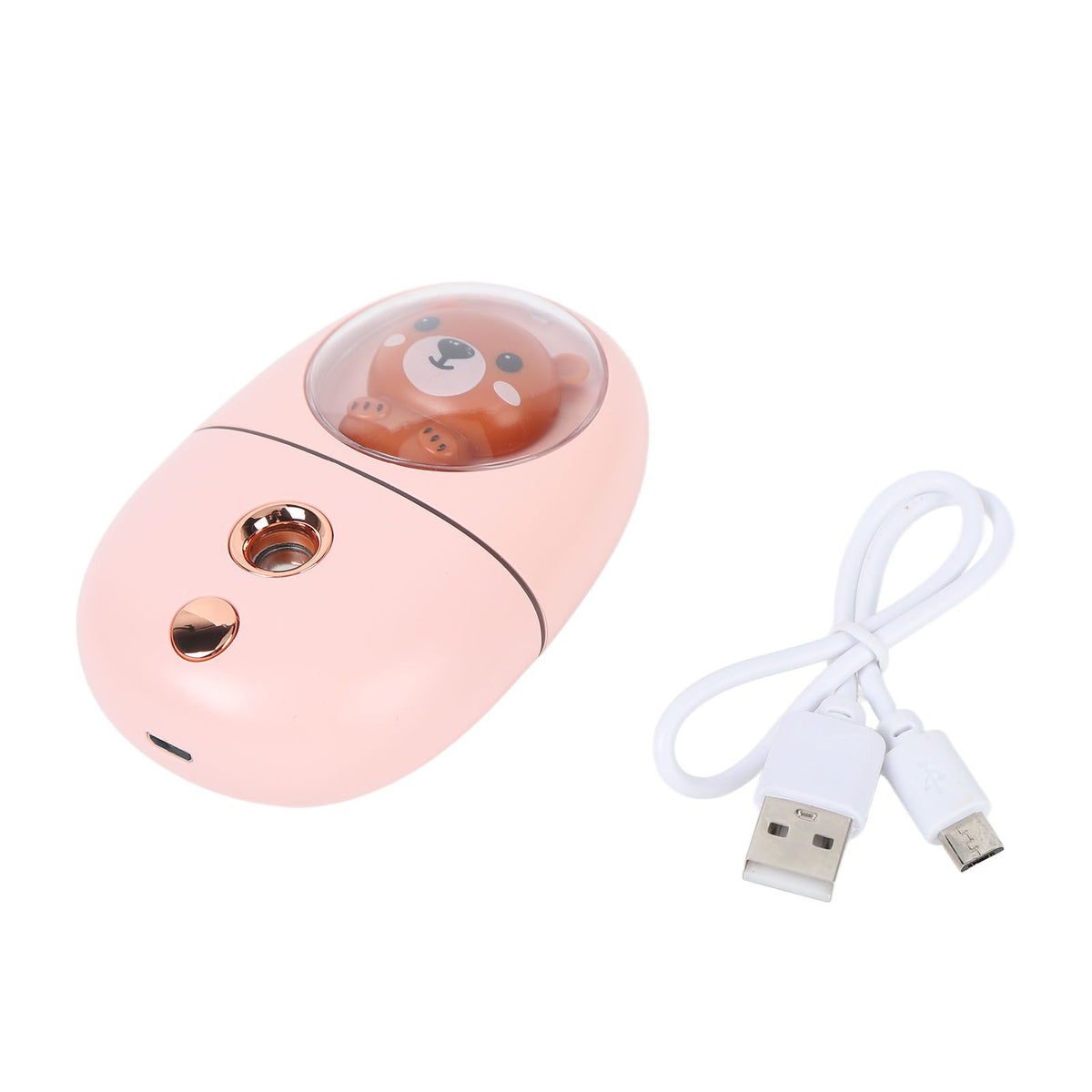 Cute Animal Facial Mist Sprayer USB Rechargeable Mini Eye Face Humidifier for Travelling 35ml 500mah Pink