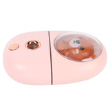 Cute Animal Facial Mist Sprayer USB Rechargeable Mini Eye Face Humidifier for Travelling 35ml 500mah Pink