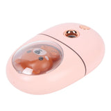 Cute Animal Facial Mist Sprayer USB Rechargeable Mini Eye Face Humidifier for Travelling 35ml 500mah Pink