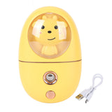 Cute Animal Facial Mist Sprayer USB Rechargeable Mini Eye Face Humidifier for Travelling 35ml 500mah Yellow
