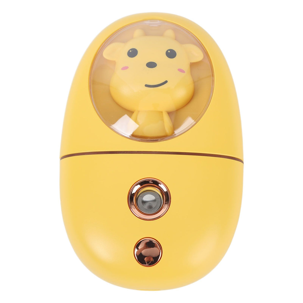 Cute Animal Facial Mist Sprayer USB Rechargeable Mini Eye Face Humidifier for Travelling 35ml 500mah Yellow