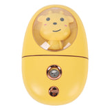 Cute Animal Facial Mist Sprayer USB Rechargeable Mini Eye Face Humidifier for Travelling 35ml 500mah Yellow - Top-Down View