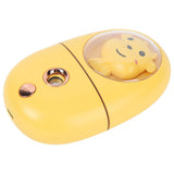 Cute Animal Facial Mist Sprayer USB Rechargeable Mini Eye Face Humidifier for Travelling 35ml 500mah Yellow