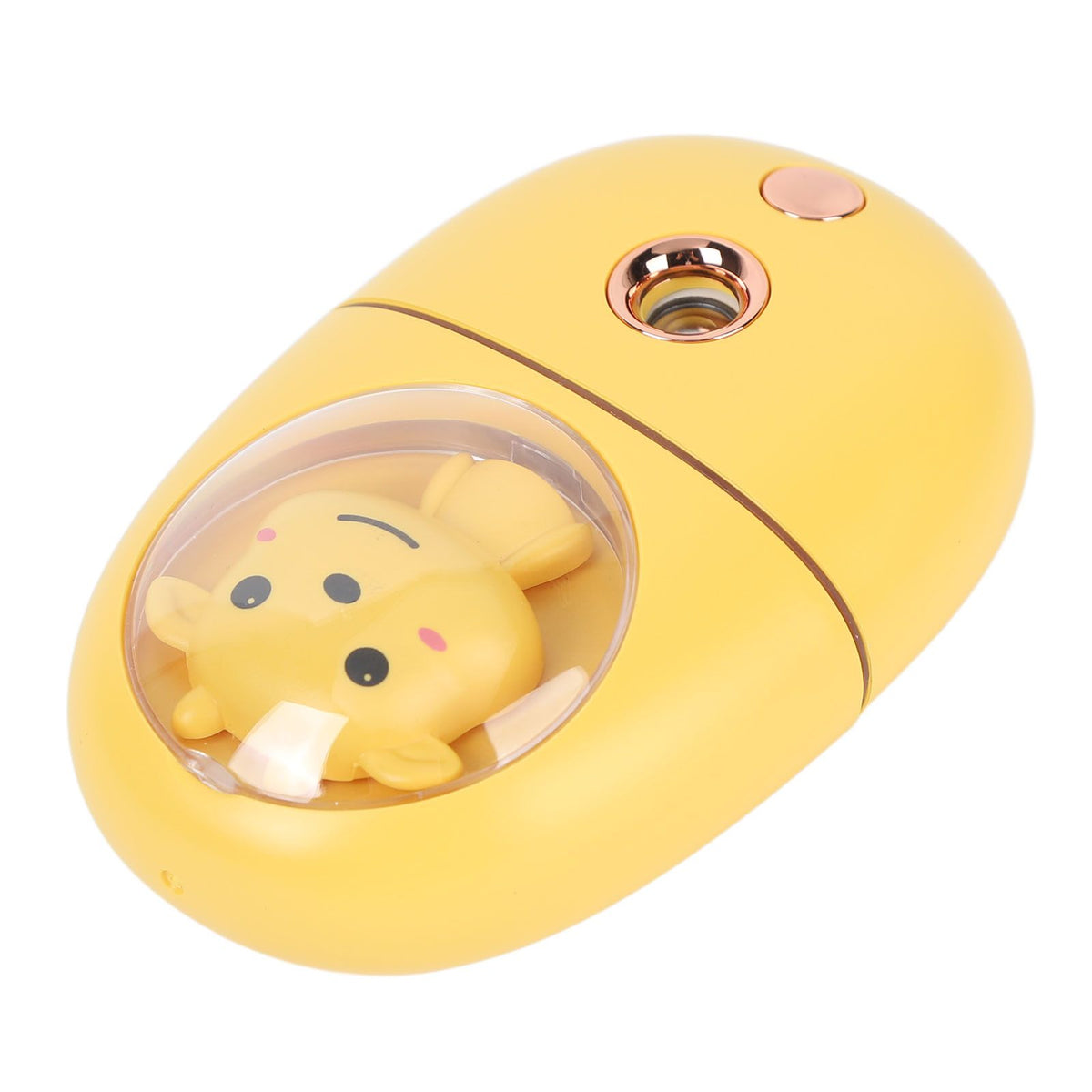 Cute Animal Facial Mist Sprayer USB Rechargeable Mini Eye Face Humidifier for Travelling 35ml 500mah Yellow