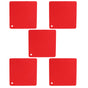 5pcs Silicone Pot Holders Mat Heat Resistant Anti Slip Square Honeycomb Trivet Mat Hot Pads for Kitchen Counter Red