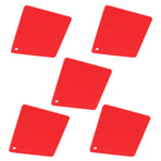 5pcs Silicone Pot Holders Mat Heat Resistant Anti Slip Square Honeycomb Trivet Mat Hot Pads for Kitchen Counter Red