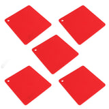 5pcs Silicone Pot Holders Mat Heat Resistant Anti Slip Square Honeycomb Trivet Mat Hot Pads for Kitchen Counter Red