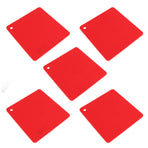 5pcs Silicone Pot Holders Mat Heat Resistant Anti Slip Square Honeycomb Trivet Mat Hot Pads for Kitchen Counter Red