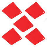 5pcs Silicone Pot Holders Mat Heat Resistant Anti Slip Square Honeycomb Trivet Mat Hot Pads for Kitchen Counter Red - Rear View