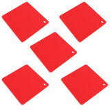 5pcs Silicone Pot Holders Mat Heat Resistant Anti Slip Square Honeycomb Trivet Mat Hot Pads for Kitchen Counter Red - Extra Image